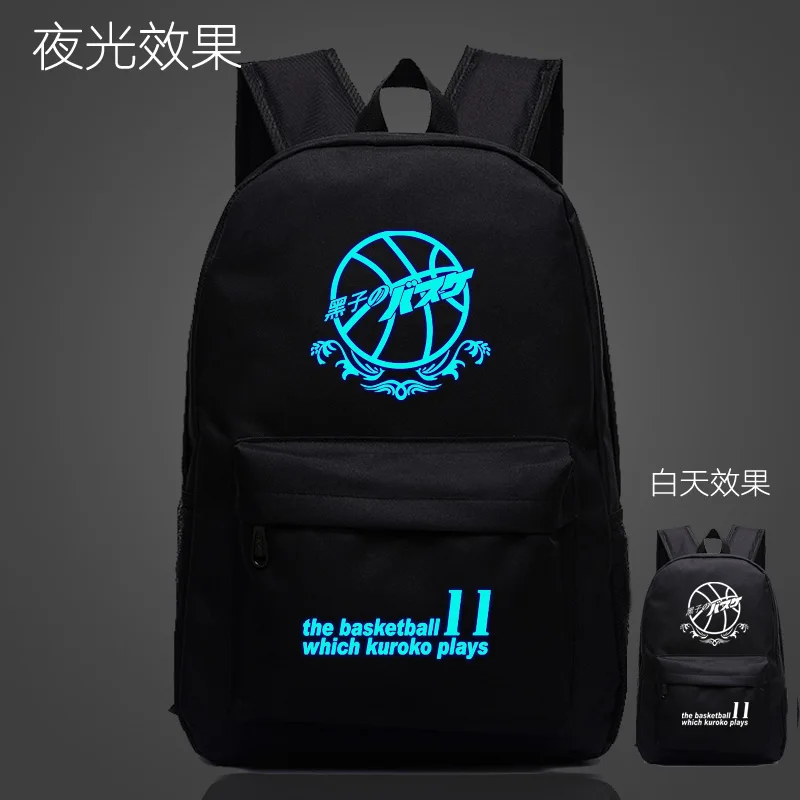 

Top Anime Kuroko no Basket cosplay Kuroko Tetsuya backpack Kuroko's basket canvas shoulders bags man woman Luminous Backpacks