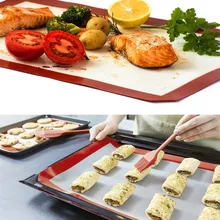 Антипригарный силиконовый коврик для выпечки 42*29,5 см противень стекловолокно коврик для раскатки теста для торта печенье Макарон TT-best