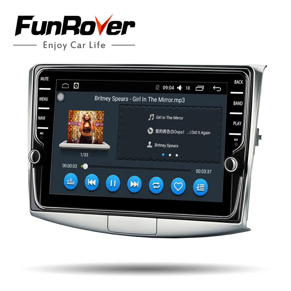 Excellent Funrover 9" Two Din Car Multimedia Player Android 8.0 car dvd for Passat B6 B7 CC Magotan Tiguan Touran Jetta with gps radio rds 3