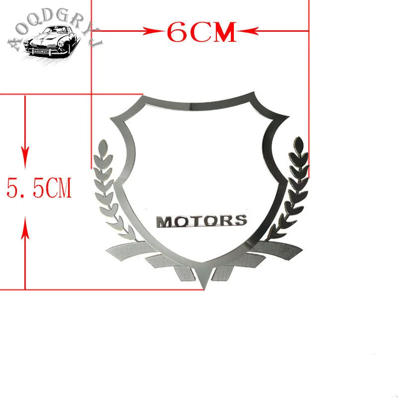 6 см* 5,5 см значок никелевая Металлическая Эмблема для машины тонкая Наклейка на окно наклейка на тело автомобиля Стайлинг 2 шт - Название цвета: silver