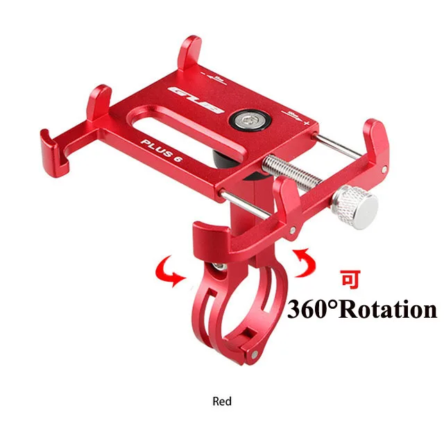 Держатели для мобильных телефонов, подставки для велосипедов, мотоциклов, держатель для мобильного телефона из алюминия, gubP10, подходящая подставка для зеркала заднего вида - Цвет: PLUS 6-Red