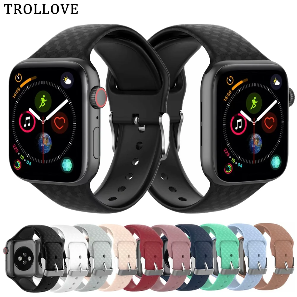 Ремешок для Apple Watch band Apple Watch 4 3 iwatch Band 42 мм 38 мм 44 мм 40 мм Серия 1 2 мягкие часы с силиконовым ремешком аксессуары