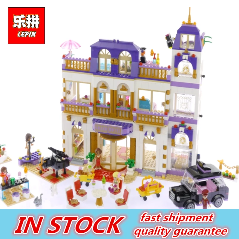 

LEPIN Girls Series 01045 The Heartlake Grand Hotel Model Building Blocks Bricks toys for girl Christmas Gift Kits 41101
