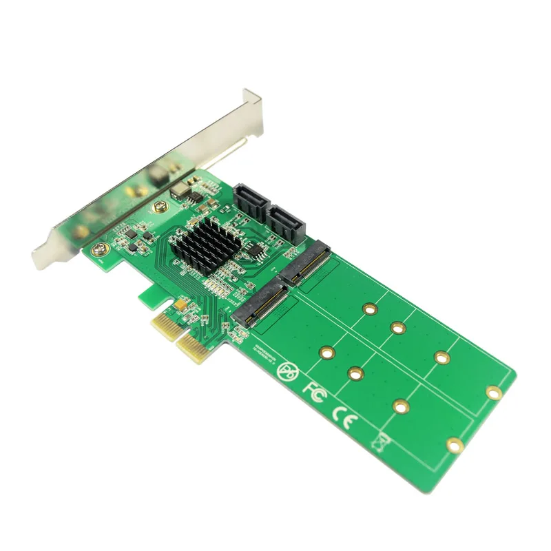 IOCREST 2 puertos SATA 6 Gbps + Dual B clave M.2 ranura PCI-e tarjeta SATA 30 NGFF SSD + HDD adapta