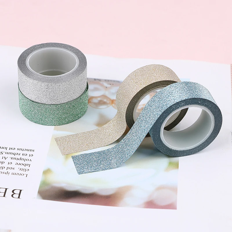 1 рулон 5 м DIY самоклеящаяся Блестящая Бумага васи PTape aper наклейка на свадьбу день