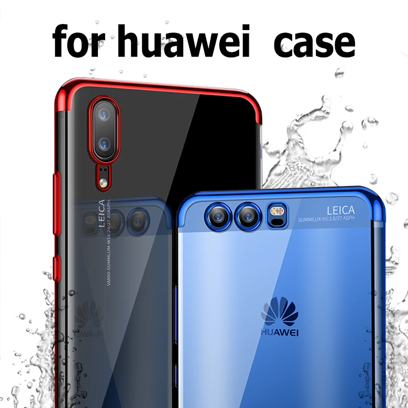 

EQZ TPU Protective case for honor P20 Pro P10 lite soft shell For Huawei nova 3I 3e 2 2i 2S lite plating cell phone case