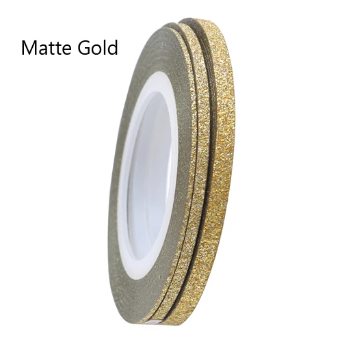 3 шт набор Ленточные линии для ногтей, розовое золото, матовый блеск, 1 мм, 2 мм, 3 мм, клейкие наклейки для дизайна ногтей, инструмент для самостоятельного стайлинга - Цвет: Matte Gold