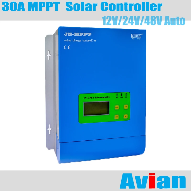 MPPT 30A Солнечный контроллер 12 В 24 в 48 авто для PV системы супер индукторы дизайн
