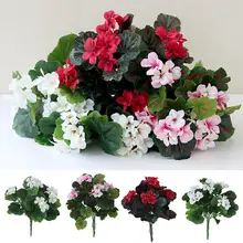 38 см Бегония ручной работы искусственный цветок букет 5 голов моделирование дешевые искусственные цветы для дома Свадебная вечеринка Декор
