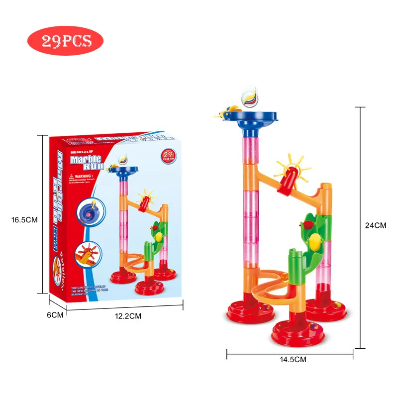 

Marble Race Run Maze Ball Track Building Blocks Toys Tubular Track Maze Ball Rolling Toy Children DIY Building Blocks Toys Gifts