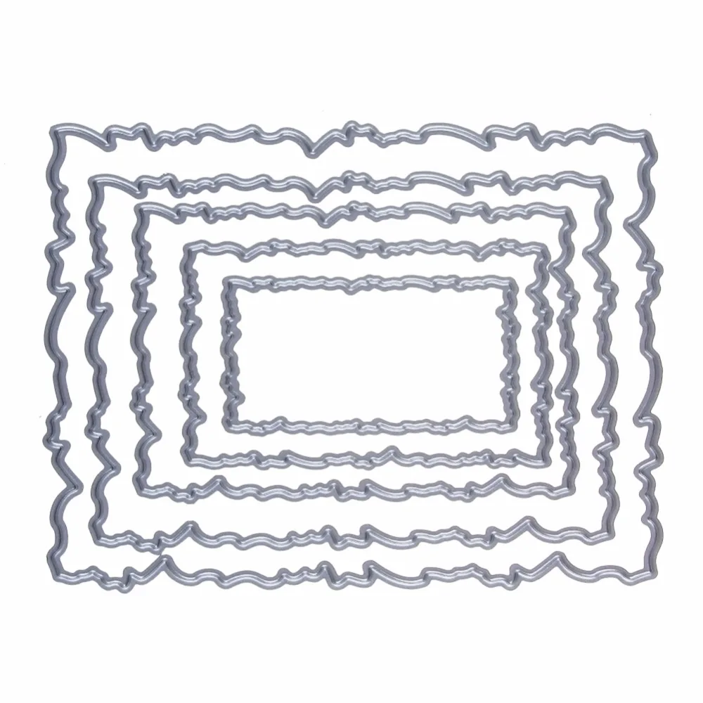  125*95m Rectangle Frame Metal Cutting Die Scrapbooking Embossing Stencil Card Cut Dies For DIY Invi - 4000002579058