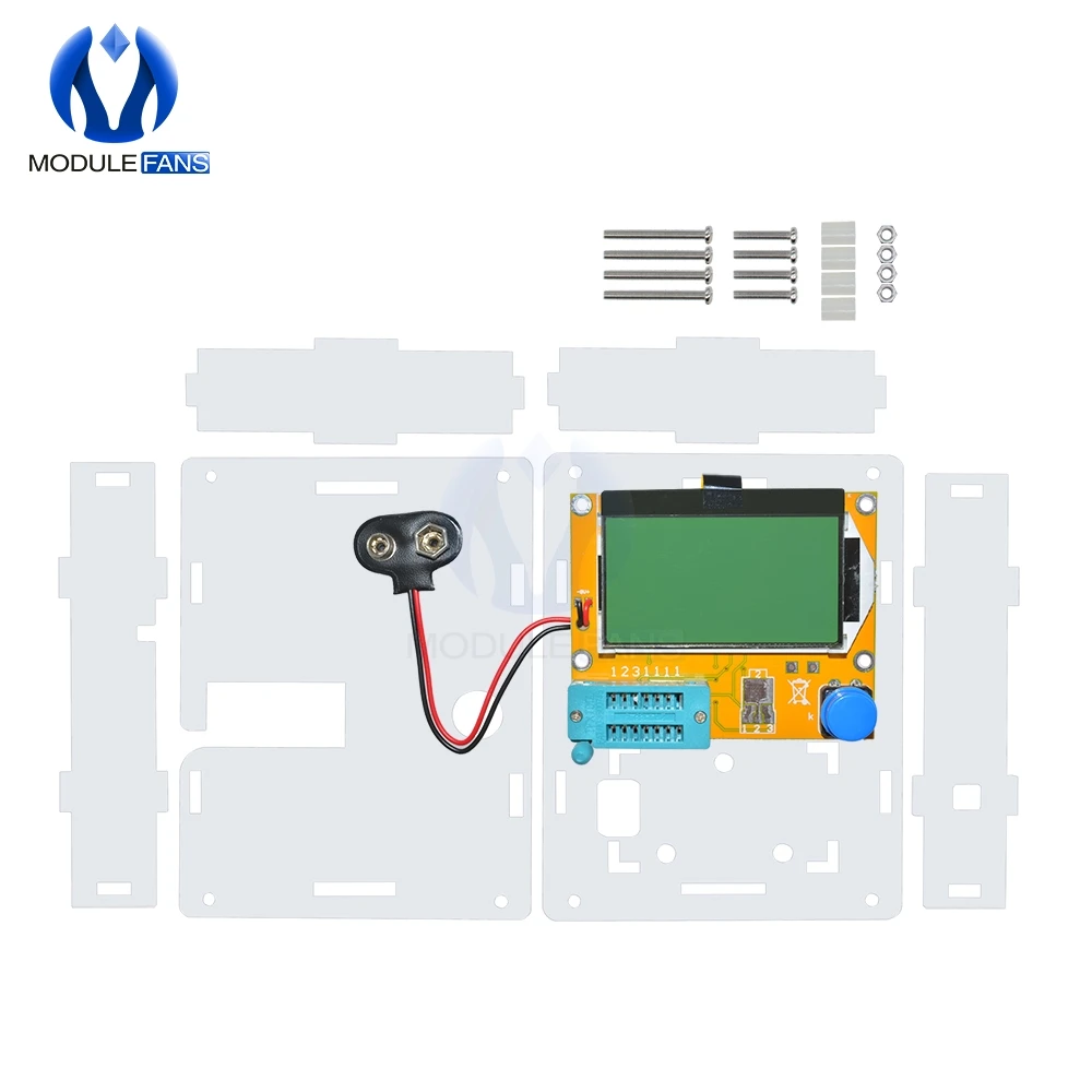 Прозрачный Акриловый чехол Корпус для LCR-T4 M328 Транзистор тестер емкости ESR Mega328 коробка DIY KIT