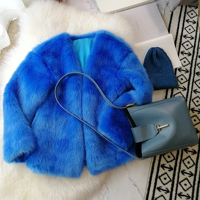 

2018 New Style High-end Fashion Women Faux Fur Coat S14