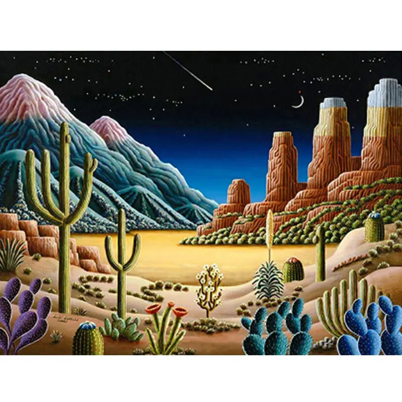 

Diy 5D diamond painting living room dream desert bedroom cross stitch diamond stick drill home decon Easter Christmas