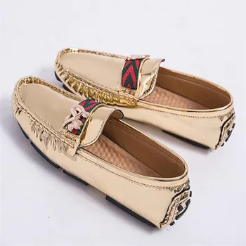 

Luxury Gold Top Man Sequins Business Wedding Loafers Summer Fashion Men Driving Silver Moccasins Gold Buckle Oxford flats