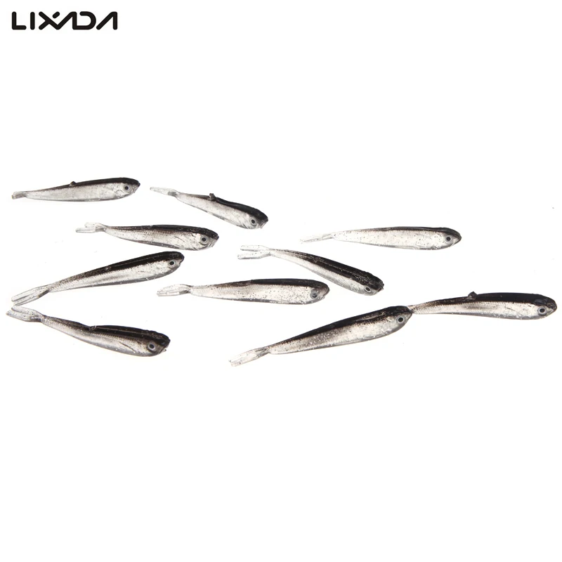 

10Pcs 75mm 2.3g Lifelike Soft Tiddler Baits Lures Fishing Tackle