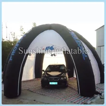 Открытый портативный гараж живопись рабочая станция укрытие надувной автомобиль палатка с воздуходувкой для продажи