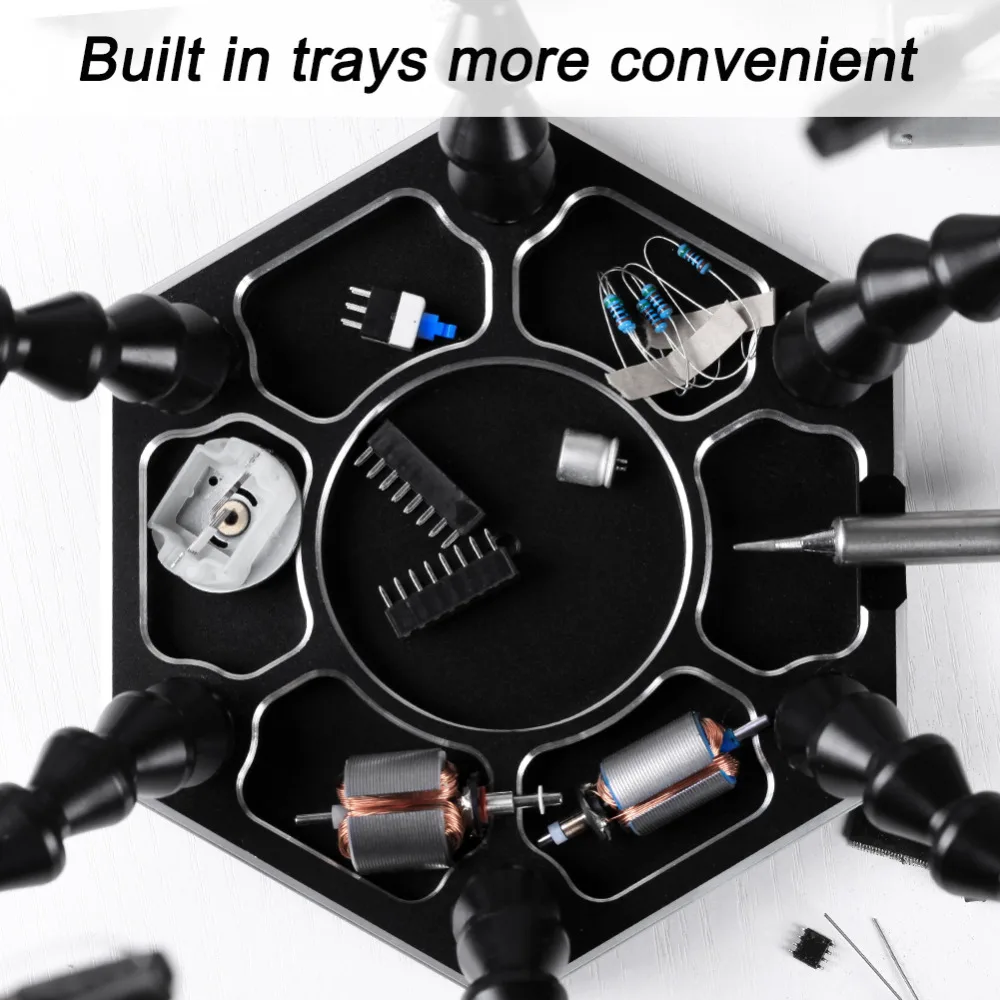 NEWACALOX сторонняя пайка PCB держатель инструмент помощь руки рукоделие хобби сварочная станция USB DC Охлаждающие вентиляторы 6 шт. гибкие ручки