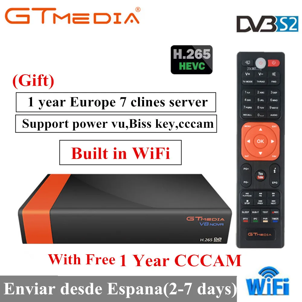 

1 year europe 7 cline cccam for Spain Germany Italy Poland For dvb S2 lnb Satellite receiver v7 v9 super receptor via V8 nova