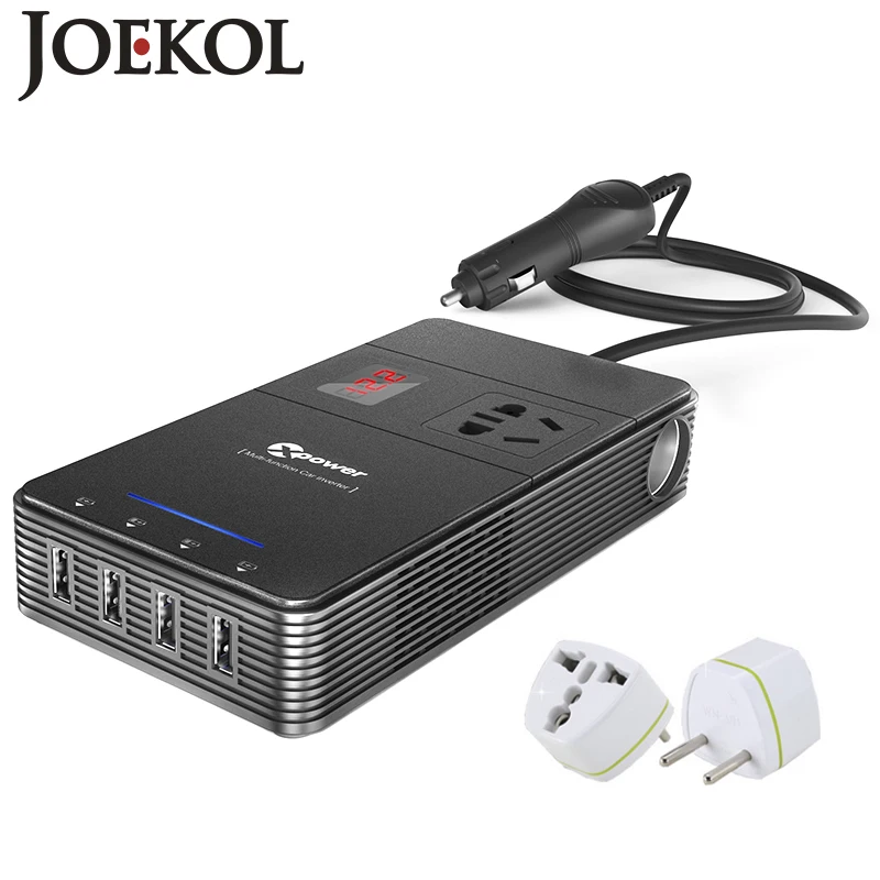 

Multi-function 250W Power Inverter DC 12V To AC 230V Car Converter With 4-Port USB Charging Ports Auto Power Inverter Adapter