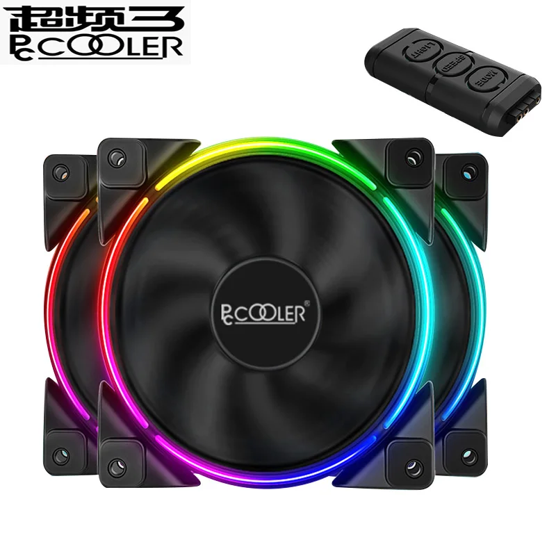 PcCooler 3/упаковка 120 мм RGB 5 в pc Вентилятор 4pin PWM тихий костюм для кулера процессора жидкостный кулер 120 мм Компьютер охлаждающий вентилятор с контроллером