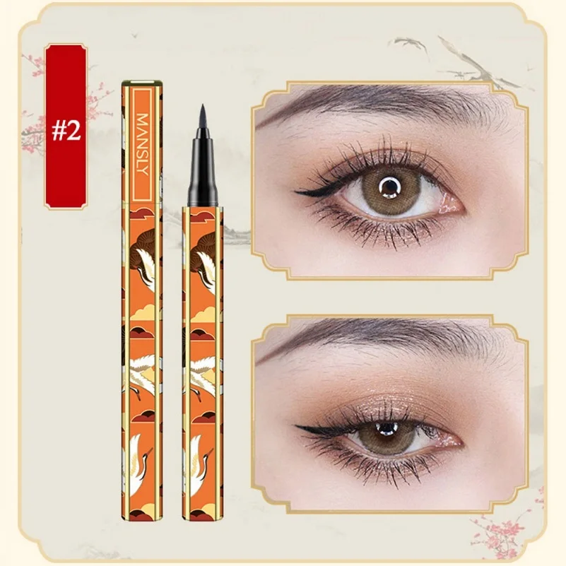 Non-Dizzy Dyeing Eyeliner Easy To Color Waterproof Smudge-Proof Long-Lasting Colorfast Eyeliner Pen Liquid