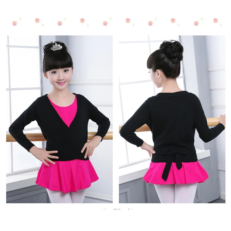 Kids Ballet Dance Wrap Cross Tops (2)