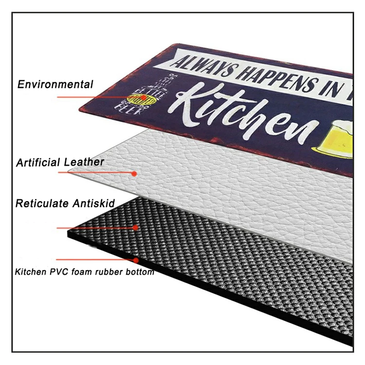 Кухня ПВХ пены кожа комфорт противоусталостная Резина ковры машинная стирка Нескользящие S пол коврики водостойкий Прачечная