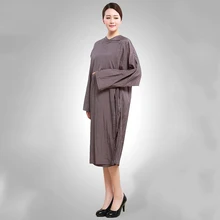 Простой Стиль Парикмахерская накидка удлиненная стрижка краситель Перми Фартук водонепроницаемый, с длинными рукавами неспешное платье салонный парикмахерский инструмент UN959