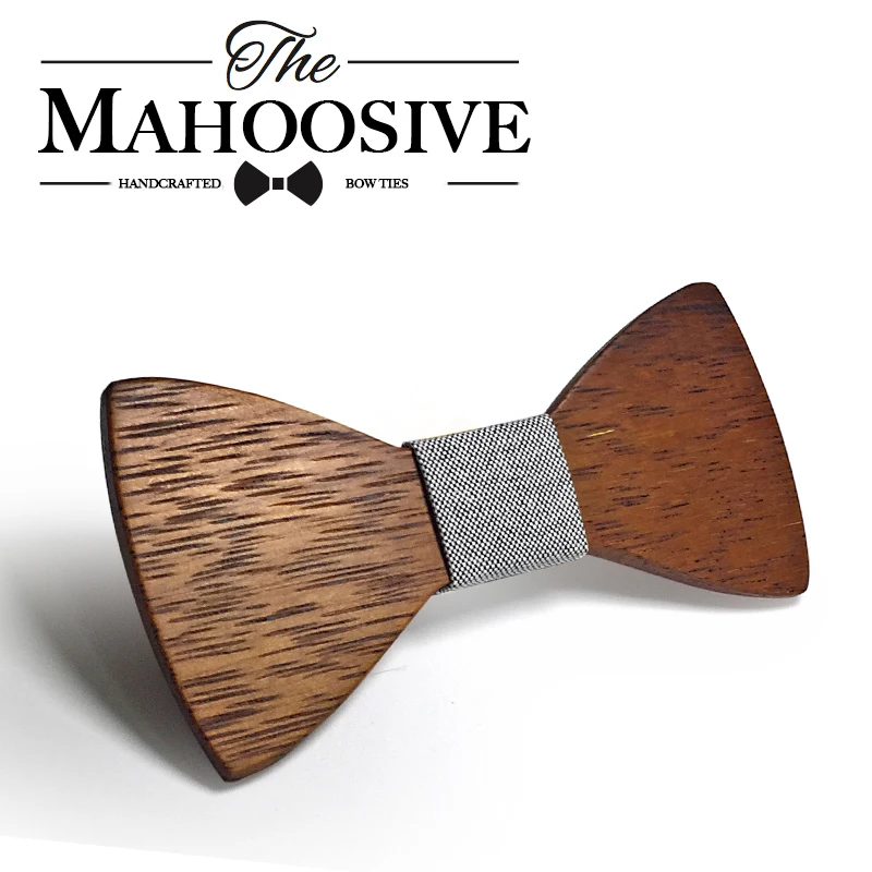 Mahoosive бренд Для Мужчин's деревянная бабочка бантом аксессуары деловые галстуки дерево галстук-бабочка