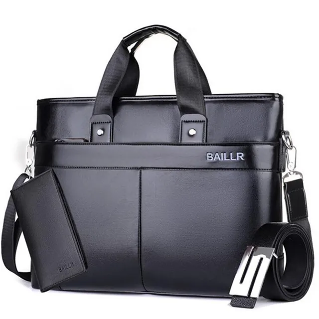 Business Men PU Leather Laptop Bag Casual Mens Messenger Office Bags