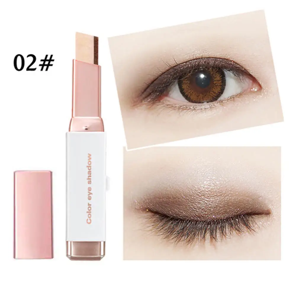 Korean Cosmetics Two Tone Eyeshadow Bar Makeup Eyeshadow Stick Eye Shadow Pencil Pen Beauty Tool