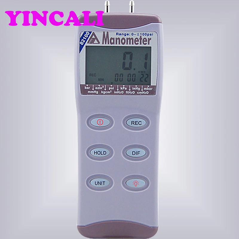 

Digital Differential Pressure Gauge AZ82100 High Resolution Manometer Handheld Pressure Meter Range 0-100psi