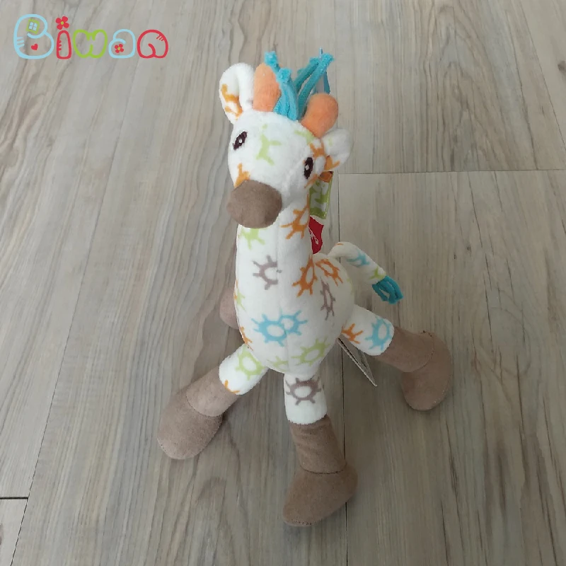 Biwan Stuffed Giraffe 28cm Colorful Soft Velboa Polyester Cute Plush Toys Baby Stuffed Animals Children's Birthday Gifts