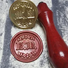 DIY Настроить Латунное имя, Дата набора Персонализированная двойная буква/уплотнение воск/Свадебный Воск печать штамп пользовательское приглашение штамп