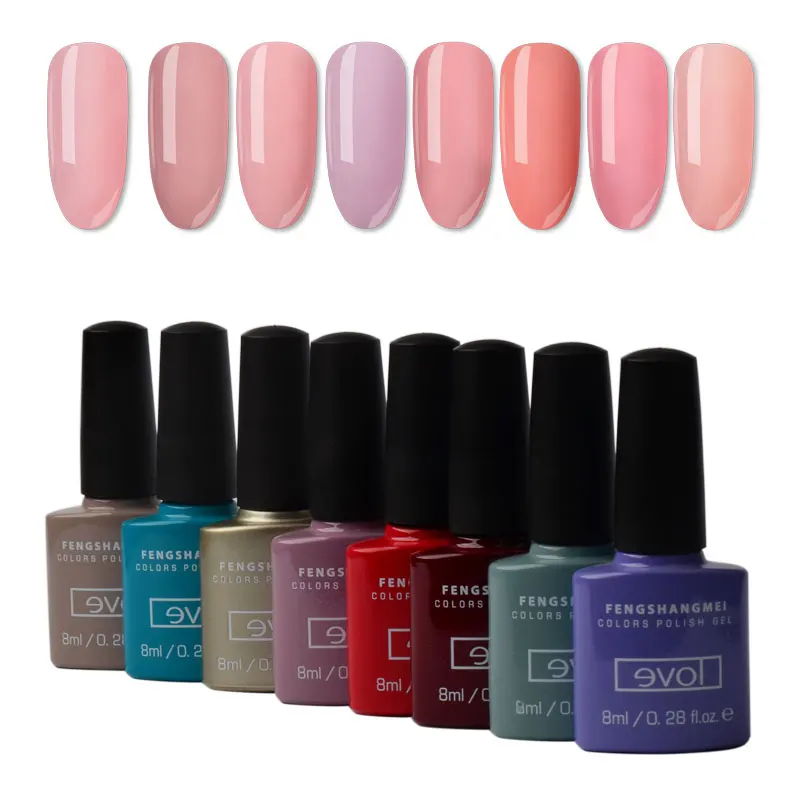 

fengshangmei 8ml UV Gel Nail Polish Easy Colored DIY Semi-permanent Gel Varnish Popular Soak Off Enamels Gellak Lacquer