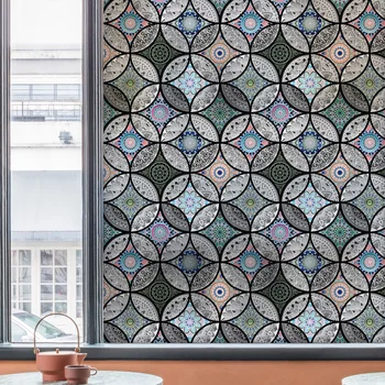 

45x200cm Static window sticker Glass Film privacy Home Decor decorative stained glass window film