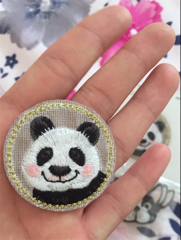 3 шт./лот кролик панда кошка ткани патчи утюг на наклейки DIY починка ремонт одежды мультфильм украшения подарок для ребенка