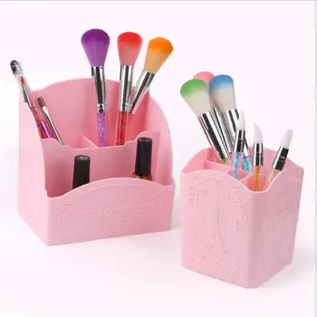 

1pc 3/4 Rooms Nail Pen Holder Cabinet Storage Box Holder Container Case Organizer for Nail Art Tool Kits Makeup Brushes Pen File