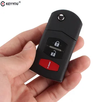 chiave telecomando per Mazda 3 5 6 RX-8 MX-5 Miata CX-7 CX-9 05-13 Remote 3 Button Car Key Shell Folding Flip Key Fob
