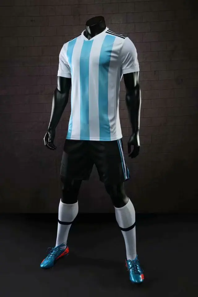 

2018-19 version of the jersey Argentina sky blue breathable jersey children's sports custom
