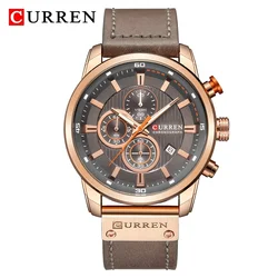 Curren Luxury Waterproof Men's Chronograph Sport Watch (Rose gold Gray)