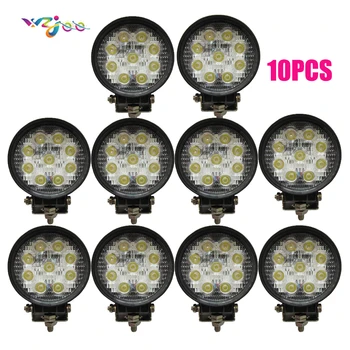 

10pcs 27W 4 inch Spot Led Work Road Light Bar Fog Driving Waterproof for Jeep Truck Car ATV SUV UTE Tanks Marine Bus ATV truck