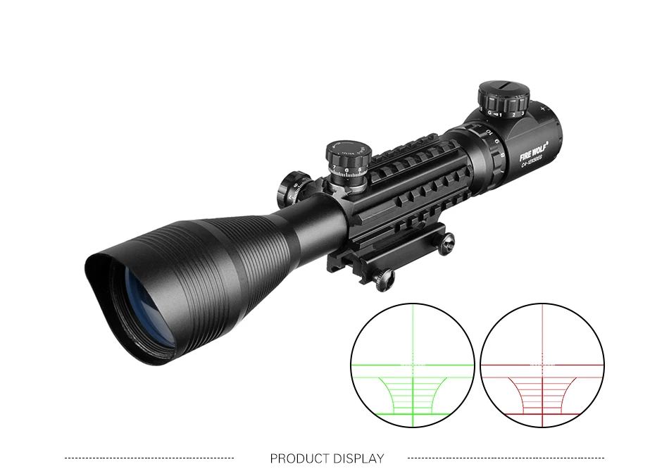 4-12X50 EG охотничий Airsofts прицел тактический Воздушный пистолет Красный Зеленый точечный лазерный прицел голографическая Оптика прицел