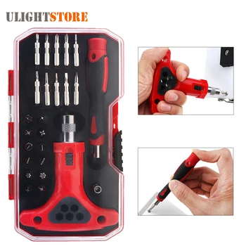 

26pcs/set Mini Multifunction Manual Screwdriver Set Hand Repair Tool with Slotted Phillips Torx Hexagon Screw Driver Bits