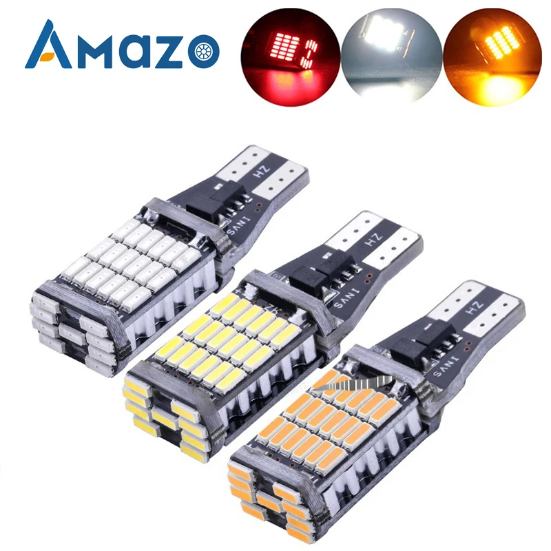 2 шт. автомобильные светодиодсветодиодный лампы T15 4014 45 SMD 6500K 12 в 24 В|Сигнальная