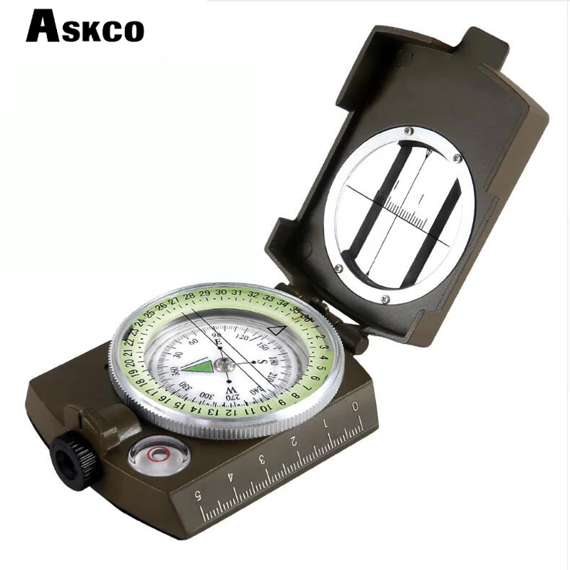 

Camping Survival Compass Military Sighting Luminous Lensatic Waterproof Compass Geological Digital Compass Outdoor Equipment