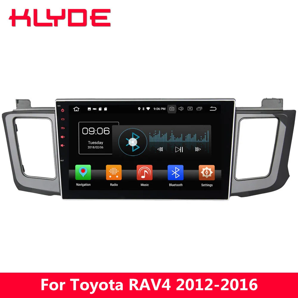 

KLYDE 10.1" IPS Octa Core 4G Android 8 4GB RAM 32GB ROM Car DVD Multimedia Player Radio GPS Navigation For Toyota RAV4 2012-2016