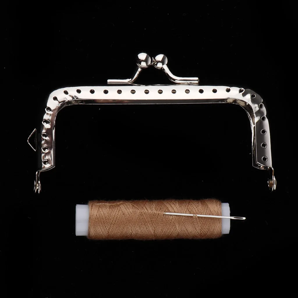 Handmade Metal Kiss Clasp Frame Flower Clutch Purse Complete Kits for Making Your Own Handbag