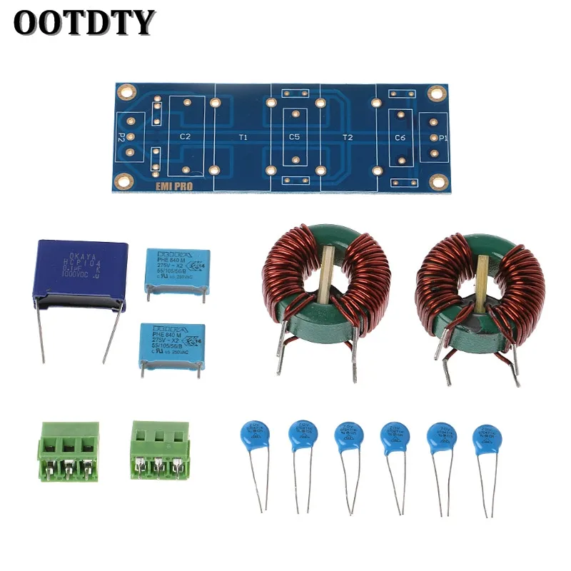 

OOTDTY 3900W EMI 18A High Frequency Power Filter Board DIY Kits For Speaker Amplifier
